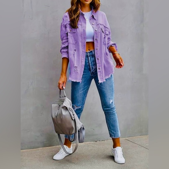 Distressed Denim Jacket - Picture 4 of 5